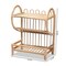 Baxton Studio Liora Modern Bohemian Natural Brown Finished Rattan 2-Tier Display Shelf 205-12684 - alternate 4
